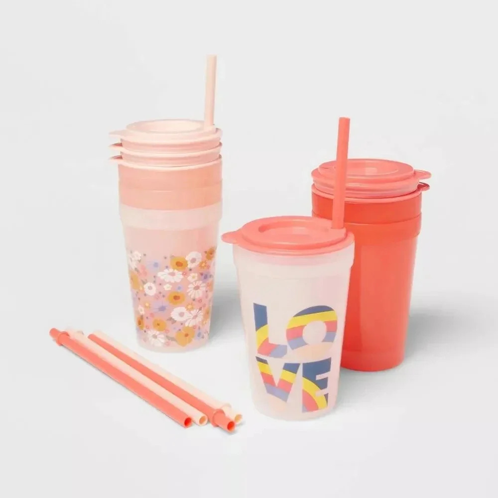 18pc Plastic Kids' Drinkware Tumbler Set